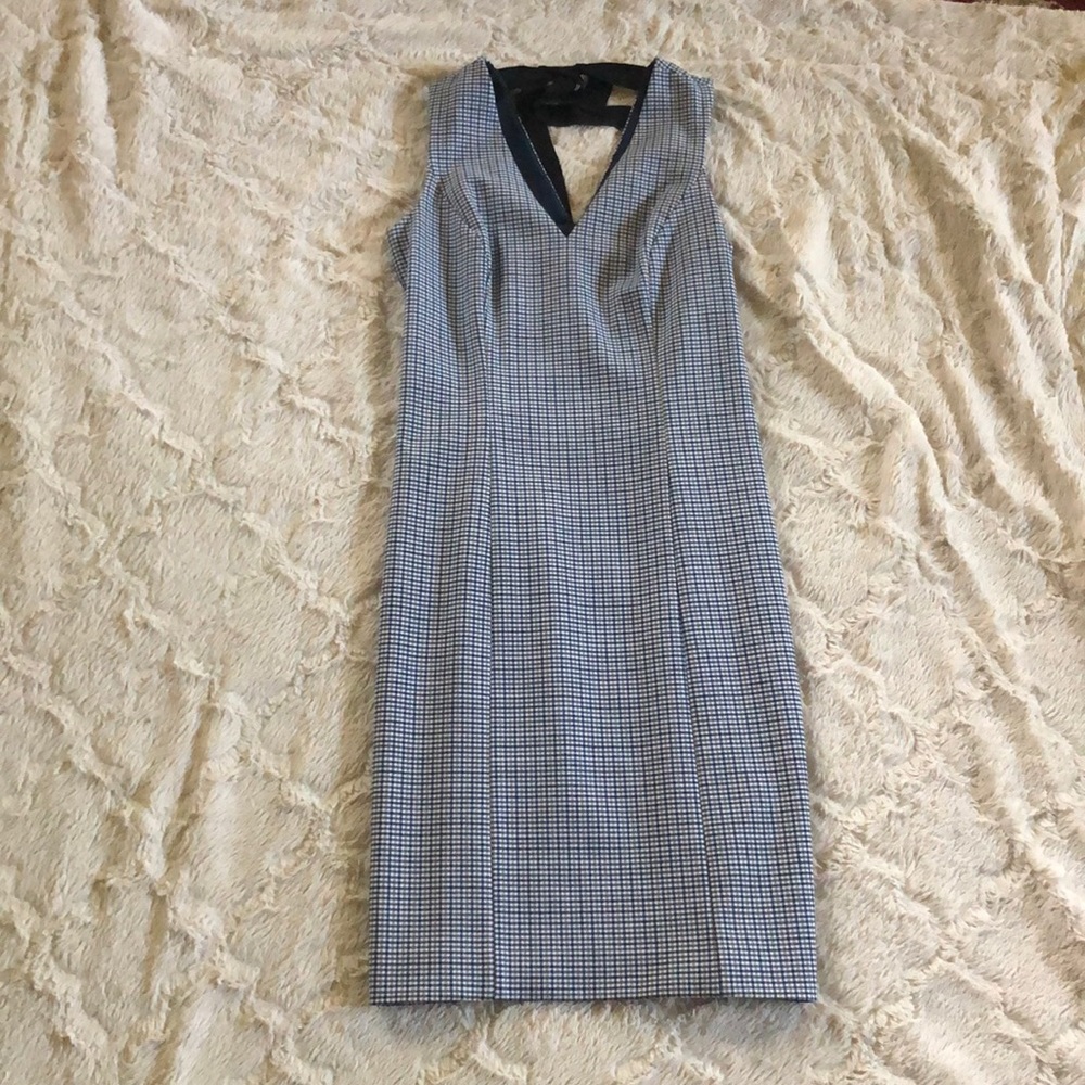 Banana republic blue plaid sheath dress * Sz 0
